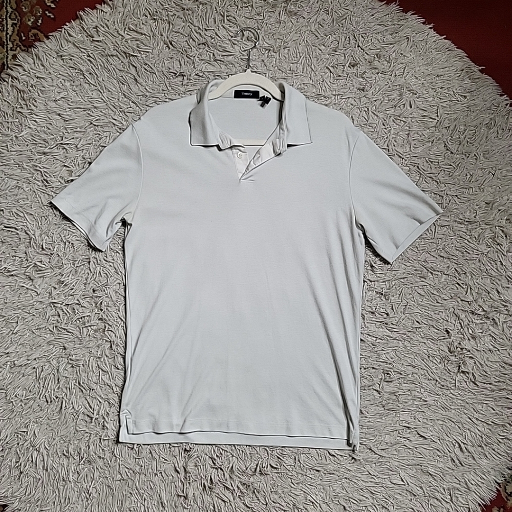 Mens Theory Polo Shirt Short Sleeve Size S Small Classic Preppy Quiet Luxury ✨️